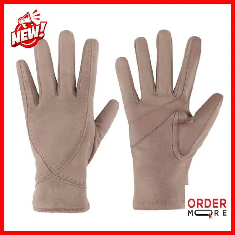 Water Repellent Touchscreen Microsuede Shortie Gloves - All Weather Defense